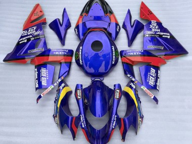 2004-2005 Blau & Rot Trickstar ZX10R Motorrad Verkleidungen