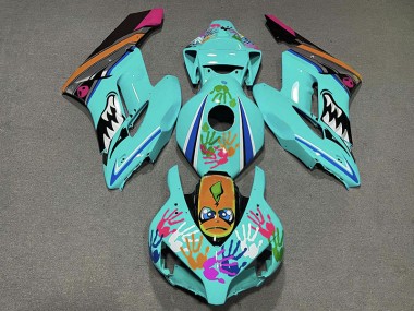 2004-2005 Blaugrüner Hai CBR1000RR Motorrad Verkleidungen