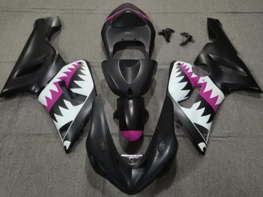 2005-2006 Matt Schwarzer & Rosa Hai ZX6R Motorrad Verkleidungen