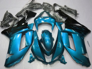 2007-2008 Hellblau & Schwarz Glänzend ZX6R Motorrad Verkleidungen