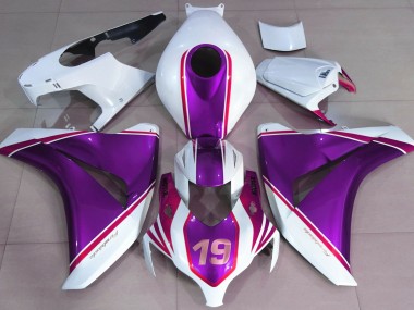 2008-2011 Glanz Lila & Weiß CBR1000RR Motorrad Verkleidungen