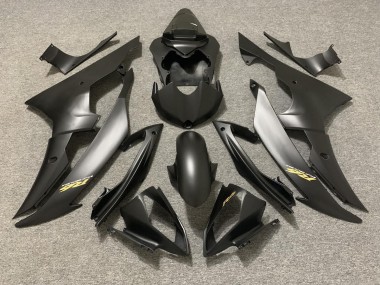 2008-2016 Matt Schwarz Mit Goldenem Logo R6 Motorrad Verkleidungen