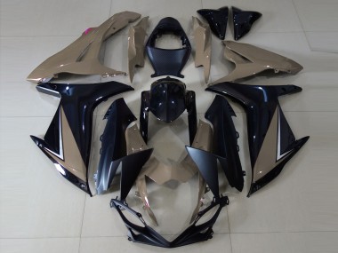 2011-2024 Glänzend Braun & Schwarz GSXR 600-750 Motorrad Verkleidungen