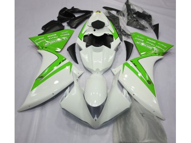 2012-2014 Glänzend Weiß & Grün R1 Motorrad Verkleidungen