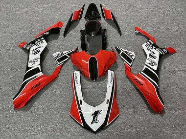 2015-2019 Rot Glänzend & Weiß R1 Motorrad Verkleidungen